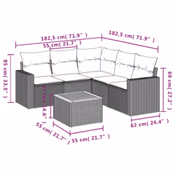 VidaXL 3224113 set mobili da esterno
