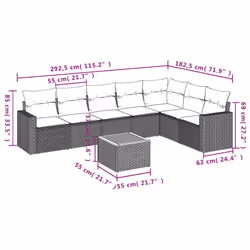 VidaXL 3224151 set mobili da esterno