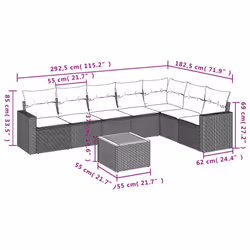 VidaXL 3224152 set mobili da esterno