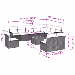 VidaXL 3224173 set mobili da esterno