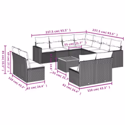 VidaXL 3224184 set mobili da esterno