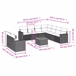 VidaXL 3224186 set mobili da esterno