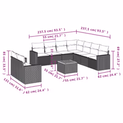 VidaXL 3224190 set mobili da esterno