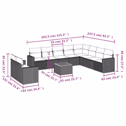 VidaXL 3224196 set mobili da esterno