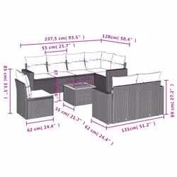 VidaXL 3224211 set mobili da esterno - Vista aggiuntiva 3