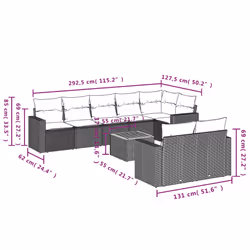 VidaXL 3224219 set mobili da esterno