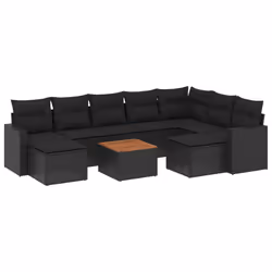 Set Divani da Giardino 10pz con Cuscini in Polyrattan Nerocod mxl 111934 - Vista aggiuntiva 2
