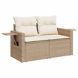 Set Divano da Giardino 8 pz con Cuscini Beige in Polyrattancod mxl 112961 - Vista aggiuntiva 3