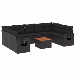 VidaXL 3224704, Nero, Malacca, Acciaio, Legno di acacia, 110 kg, Adulti e bambini, 550 mm, 550 mm