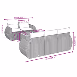VidaXL 3224887 set mobili da esterno - Vista aggiuntiva 7