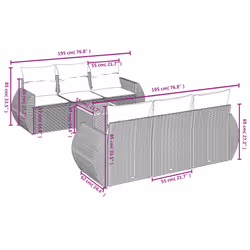 VidaXL 3224894 set mobili da esterno - Vista aggiuntiva 7