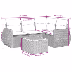 VidaXL 3224985 set mobili da esterno - Vista aggiuntiva 8