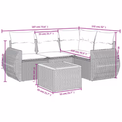 VidaXL 3224988 set mobili da esterno - Vista aggiuntiva 8