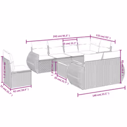 VidaXL 3225099 set mobili da esterno - Vista aggiuntiva 8