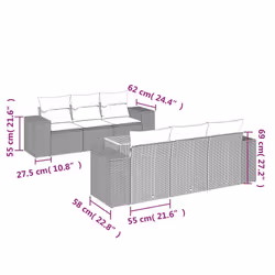 VidaXL 3225337 set mobili da esterno