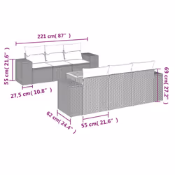 VidaXL 3225339 set mobili da esterno