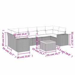 VidaXL 3225356 set mobili da esterno