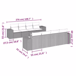 VidaXL 3225367 set mobili da esterno