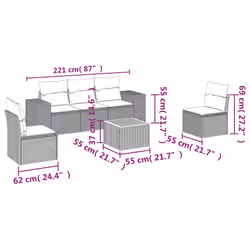 VidaXL 3225388 set mobili da esterno