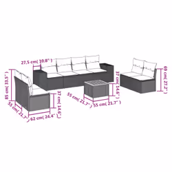 VidaXL 3225404 set mobili da esterno