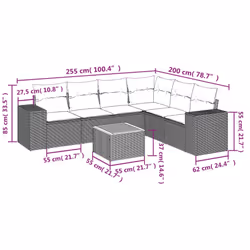 VidaXL 3225465 set mobili da esterno