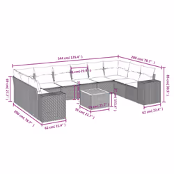 VidaXL 3225614 set mobili da esterno - Vista aggiuntiva 8