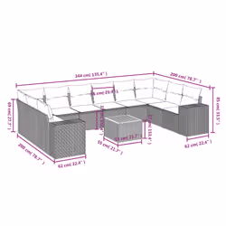 VidaXL 3225619 set mobili da esterno - Vista aggiuntiva 8