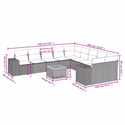 VidaXL 3225635 set mobili da esterno - Vista aggiuntiva 8