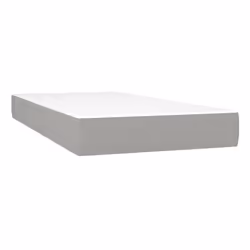 VidaXL 4007141, Singolo/matrimoniale, Materasso a molle, Medium/Hard, Grigio chiaro, Bianco, Poliestere, Schiuma