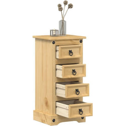 Vidaxl - Comodino Corona 35x32,5x74 cm in Legno Massello di Pino 85309