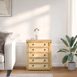 vidaXL Cassettiera Corona 80x40x89 cm in Legno Massello di Pino - Vista aggiuntiva 3