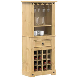 Portabottiglie Vino Corona 56x35x120 cm Legno Massello di Pino Vidaxl 32948