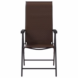 VidaXL 4007138 sedia da esterno Terrazzo Rattan sintetico, Acciaio Marrone - Vista aggiuntiva 5