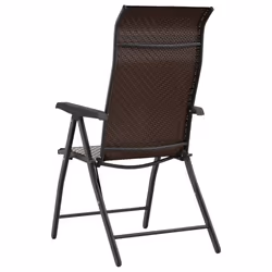 VidaXL 4007138 sedia da esterno Terrazzo Rattan sintetico, Acciaio Marrone - Vista aggiuntiva 7