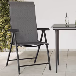 Sedie Pieghevoli da Giardino 2 pz Grigie in Polyrattancod mxl 91945 - Vista aggiuntiva 3