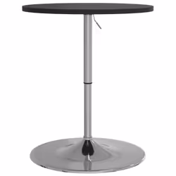 vidaXL Tavolino Bar Nero 60x60x90 cm Legno Multistrato Acciaio Cromato - Vista aggiuntiva 2