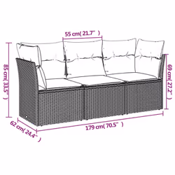 VidaXL 3249052 set mobili da esterno