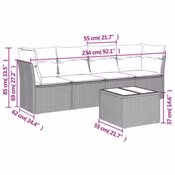VidaXL 3249078 set mobili da esterno