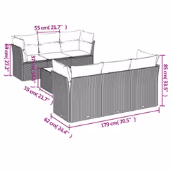 VidaXL 3249108 set mobili da esterno