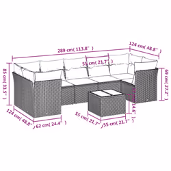 VidaXL 3249128 set mobili da esterno