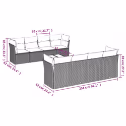 VidaXL 3249147 set mobili da esterno Crema, Bianco - Vista aggiuntiva 3