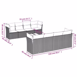 VidaXL 3249152 set mobili da esterno