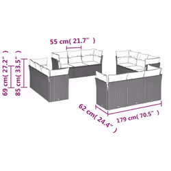 VidaXL 3249169 set mobili da esterno