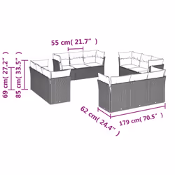 VidaXL 3249172 set mobili da esterno - Vista aggiuntiva 3
