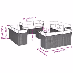 VidaXL 3249179 set mobili da esterno - Vista aggiuntiva 3