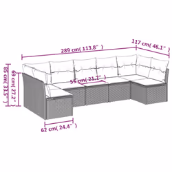 VidaXL 3249265 set mobili da esterno