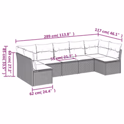 VidaXL 3249279 set mobili da esterno