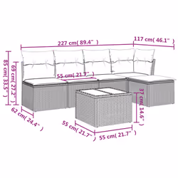 VidaXL 3249355 set mobili da esterno
