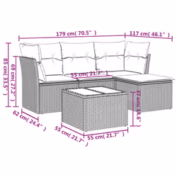 VidaXL 3249388 set mobili da esterno