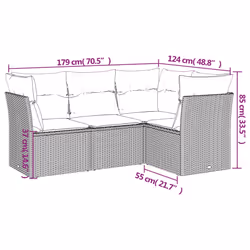 VidaXL 3249419 set mobili da esterno